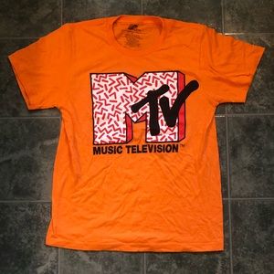 Orange mtv graphic t-shirt